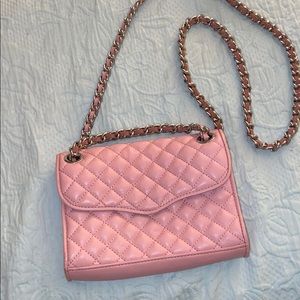 Pink quilted Rebecca Minkoff crossbody